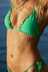 PQ Swim Clover Embroidered Lettuce Edge Tri Top